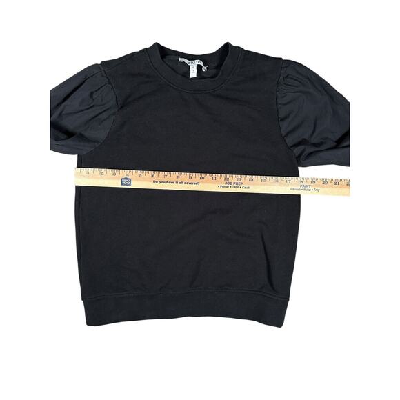 Derek Lam 10 Crosby Womens Size Small Black Puff Sleeve Sweater Cotton Pullover - Picture 4 of 7